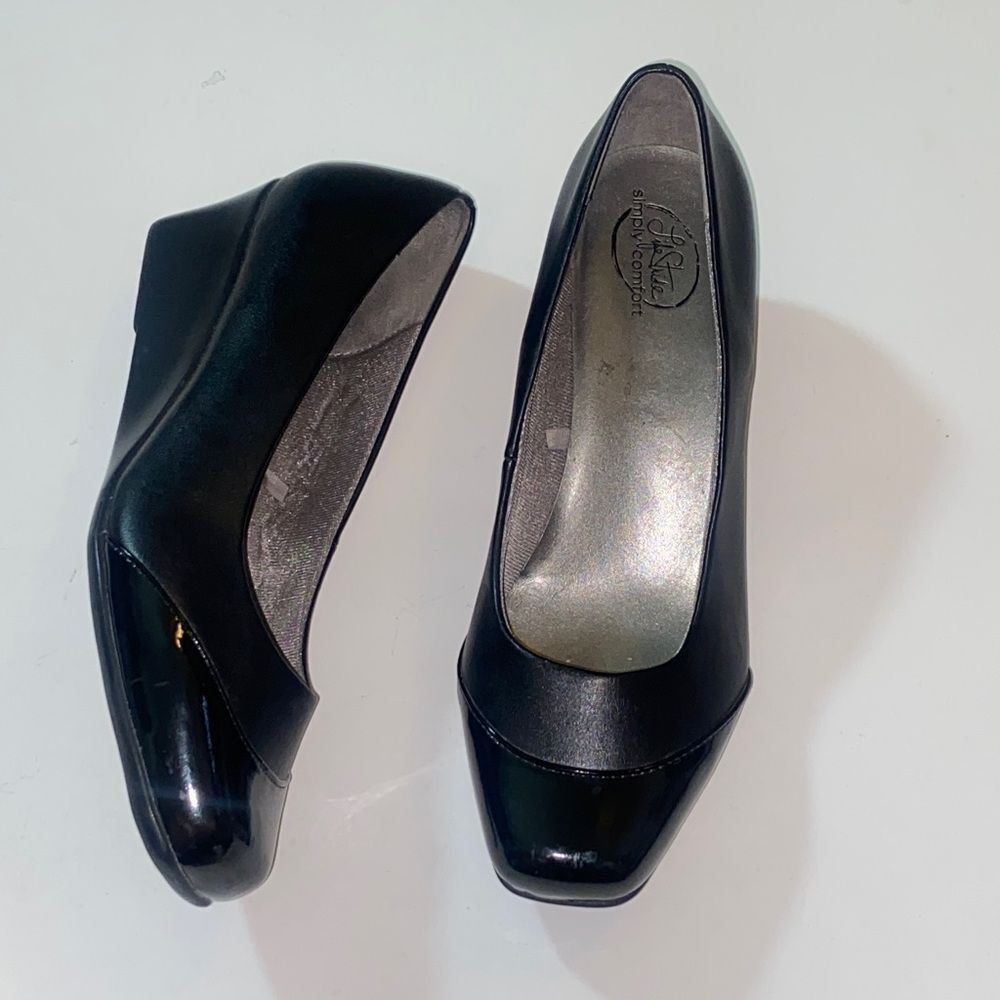 Life Stride Simply Comfort Elegant Black Wedge Shoes Size US 10W